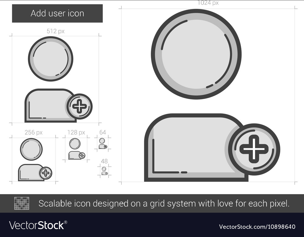 Add user line icon