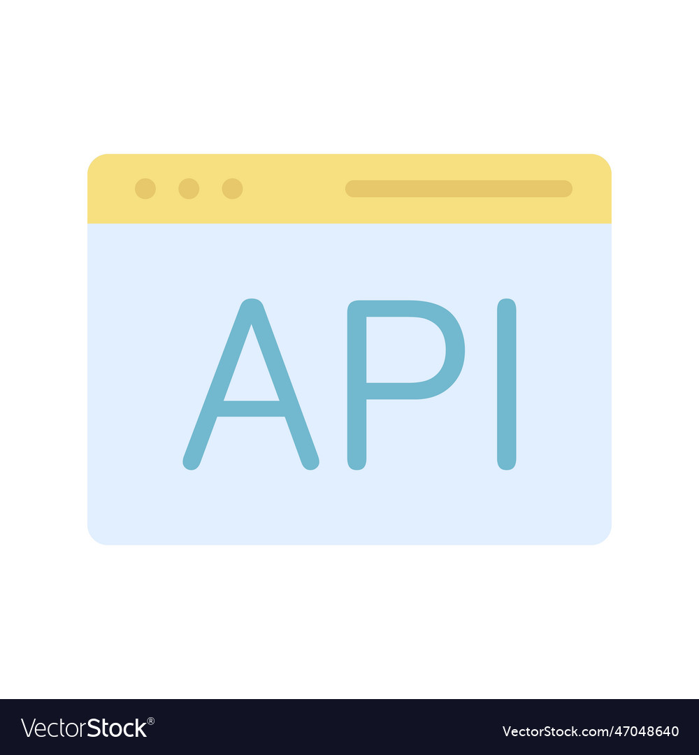 Api icon image suitable for mobile apps