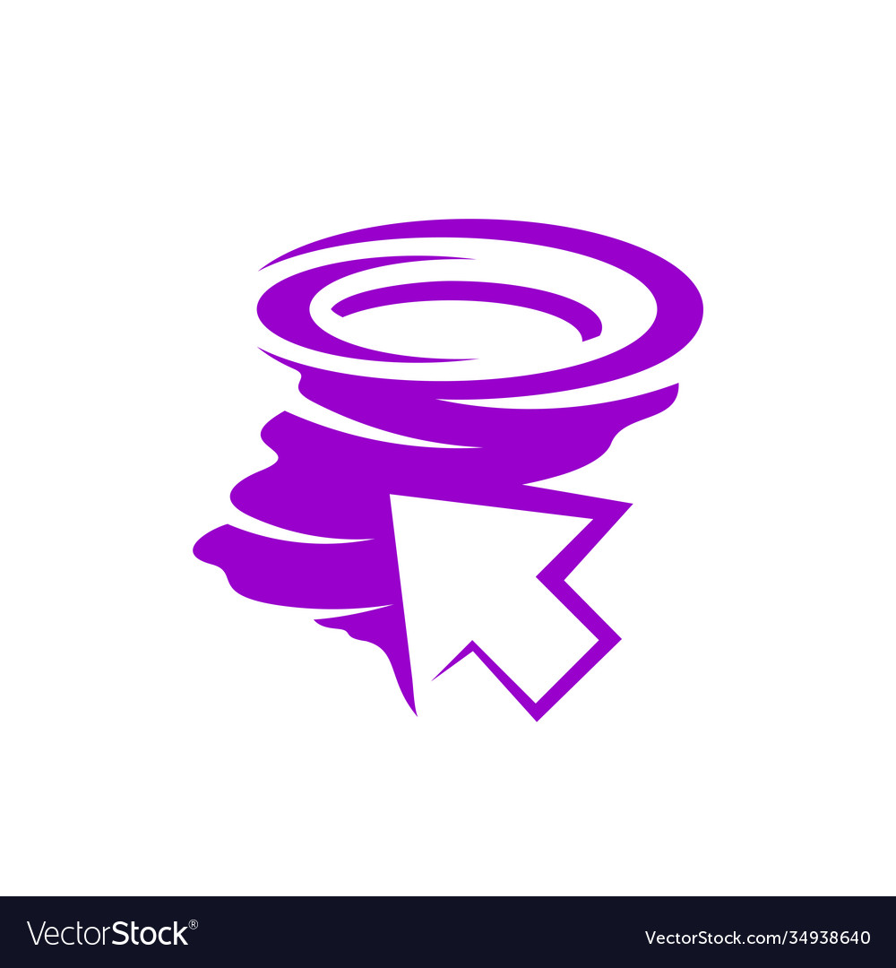 Arrow tornado logo template creative twister