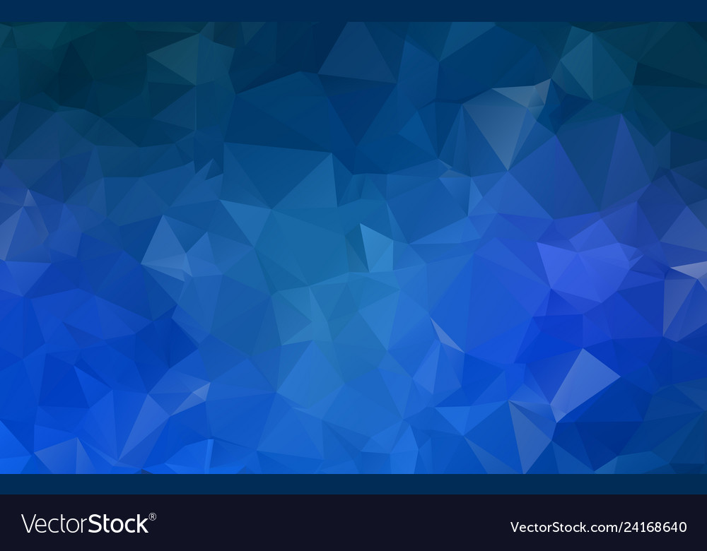 Blue geometric rumpled triangular low poly Vector Image