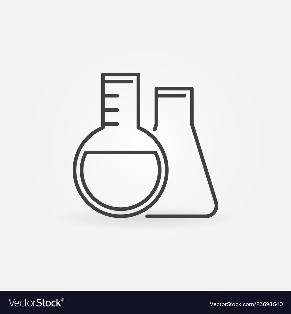 Conical and round-bottom flask concept