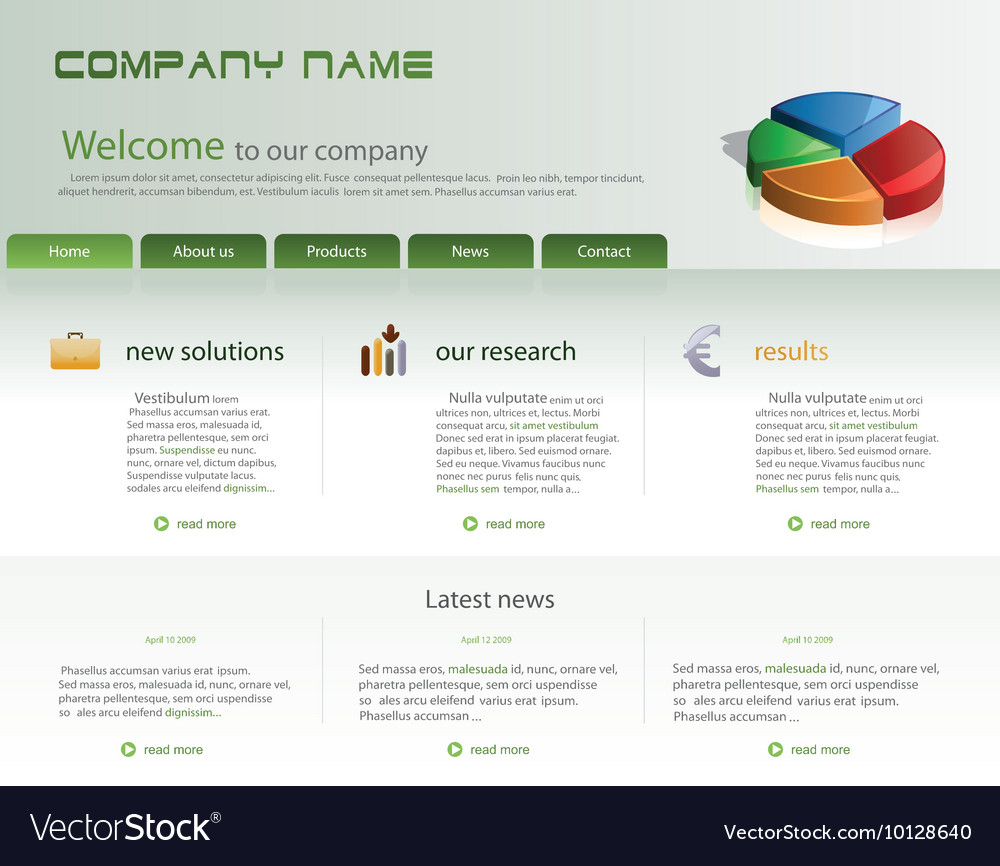 Editable website template