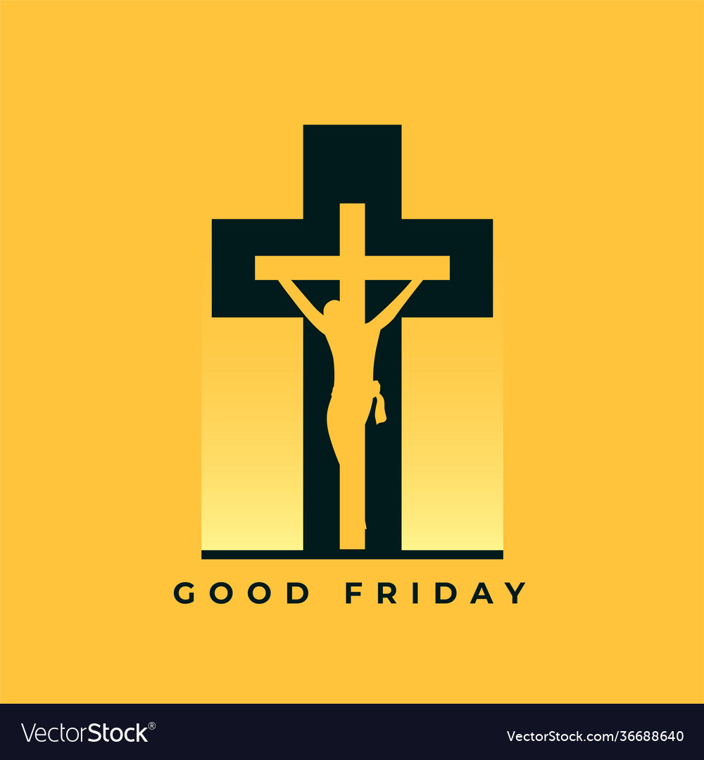 Elegant good friday background with jesus christ Vector Image