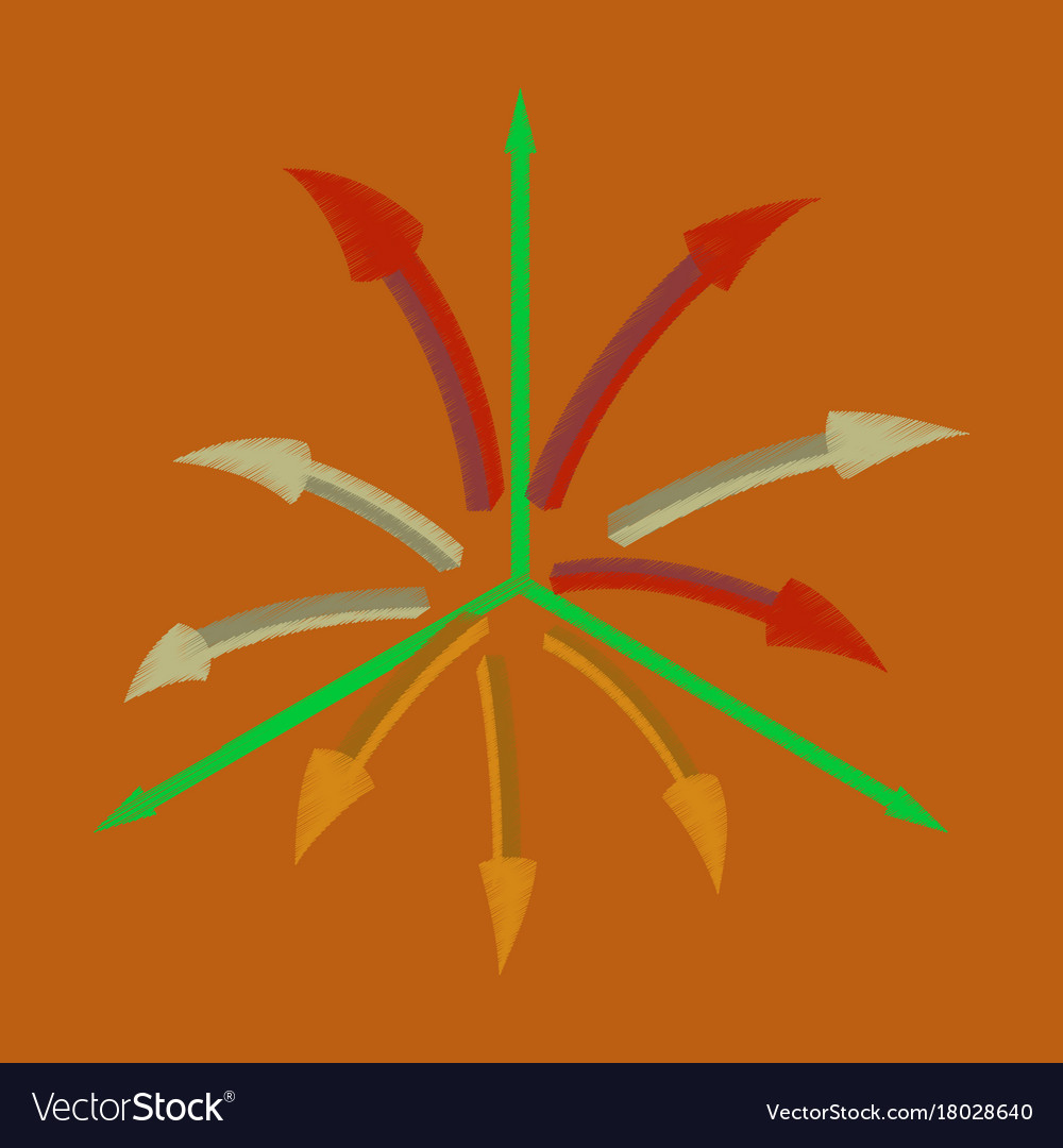 Flat shading style icon arrow chart