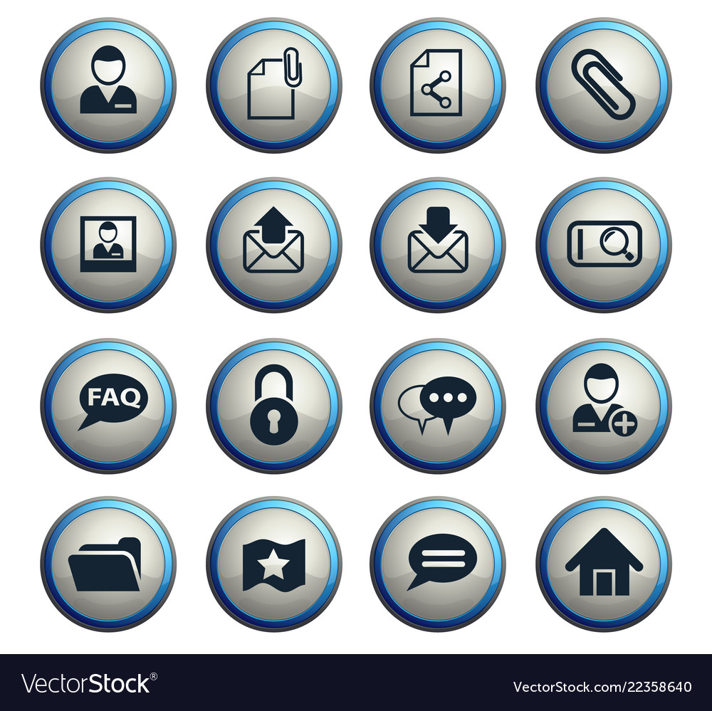 Forum interface icon set