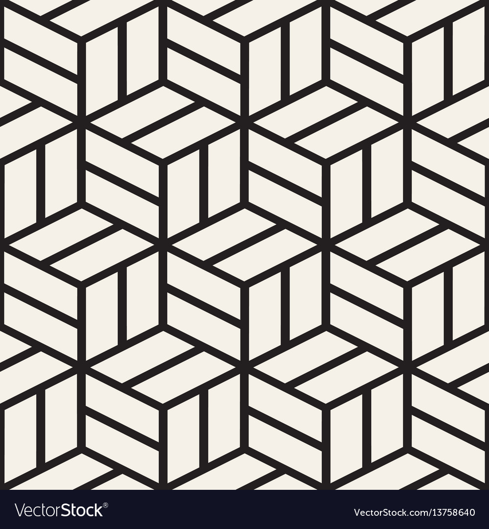 Geometric Cubic Grid Pattern
