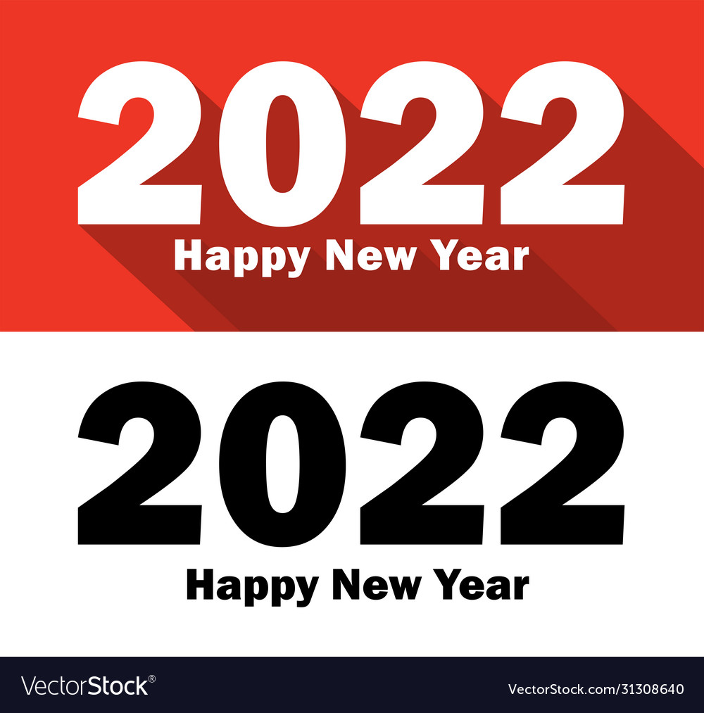 Happy new year 2022 design template modern