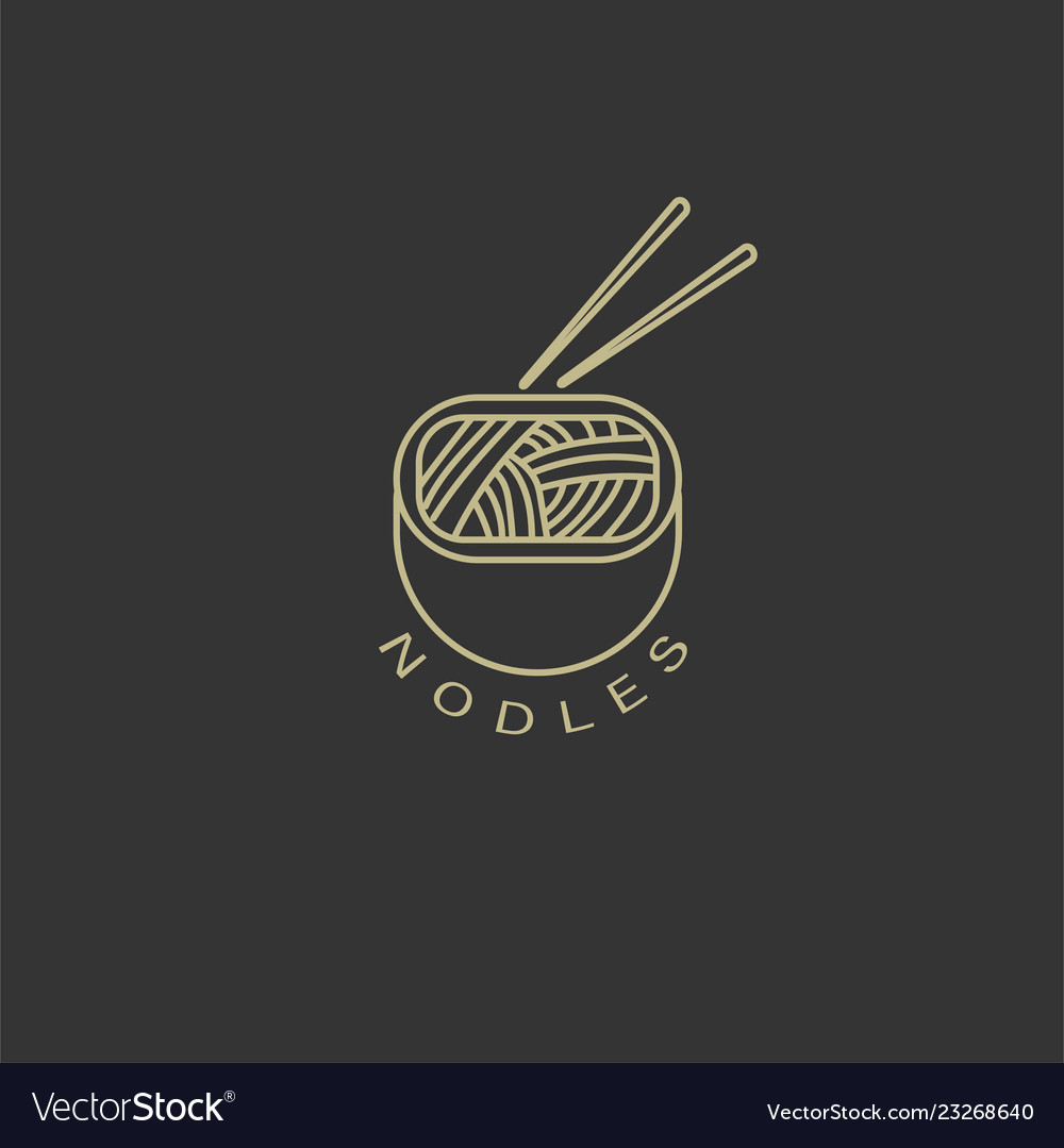 Icon and logo for italian pasta or noodles Vector Image