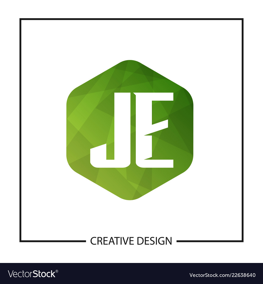 Initial letter je logo template design