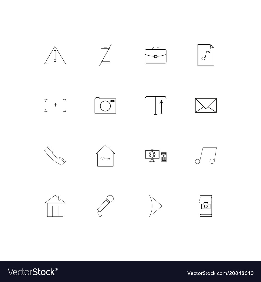 Internet of things linear thin icons set outlined