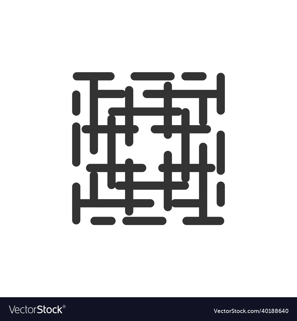 Labyrinth square design element stock isolated