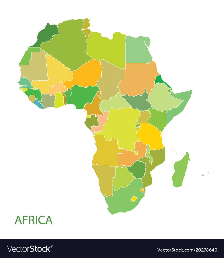 Map Of Africa Continent Royalty Free Vector Image 3813