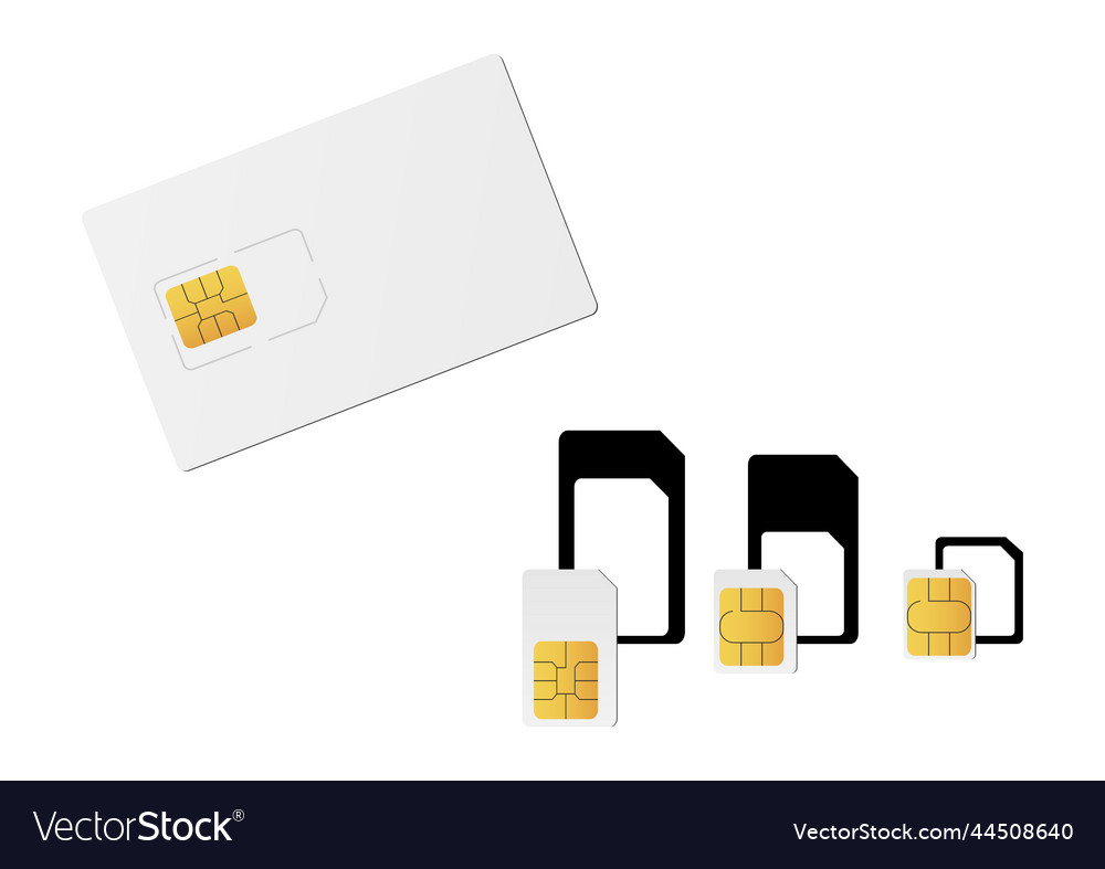 Mobile sim card types set to graphics micro