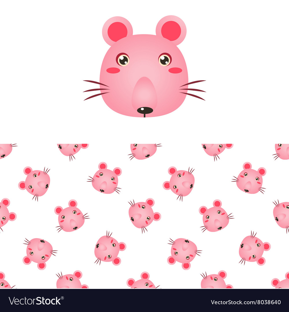 Mouse head icon and pattern