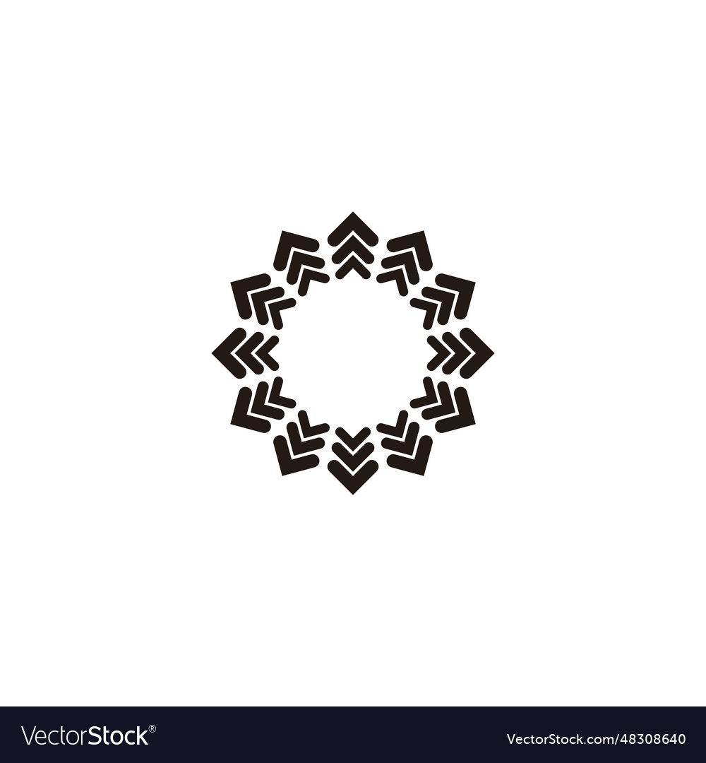 Pointers frame geometric symbol simple logo