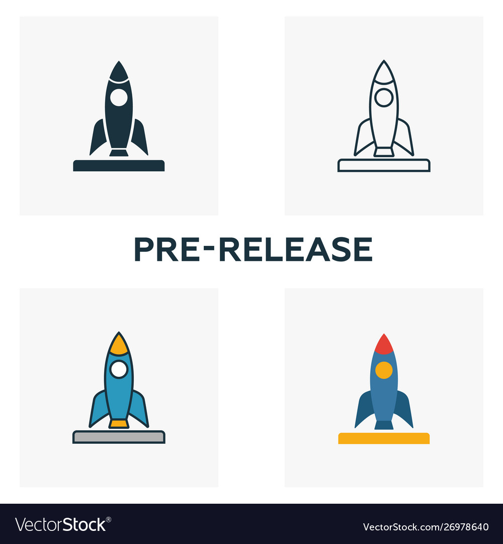 Pre-release outline icon thin line element from