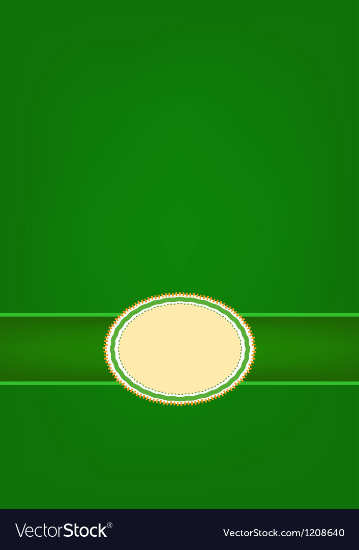 Round label pattern with a green background