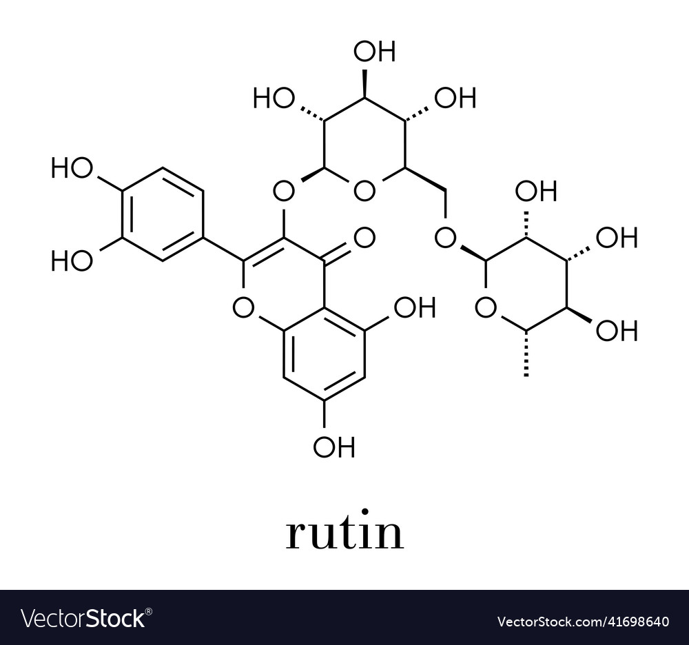 Rutin rutoside sophorin molecule herbal glycoside