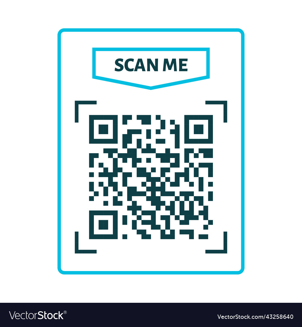 Scannen Sie mich qr Code Design für Zahlungstext vector image Scannen Sie mich qr Code Design für Zahlungstext
