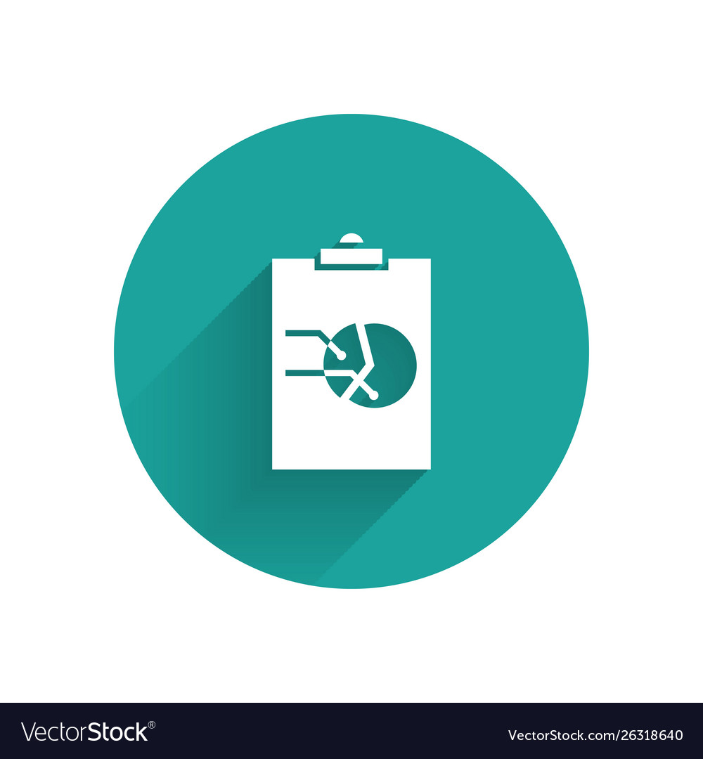 White clipboard with graph chart icon isolated vector image White clipboard with graph chart icon isolated