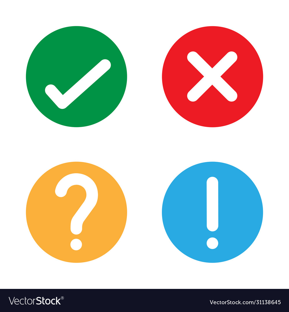 Checkmark and Question Mark Icons