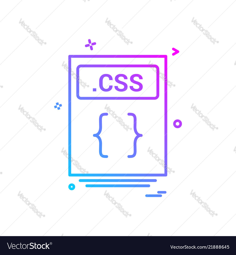 Dateidateien css icon design vector image Dateidateien css icon design