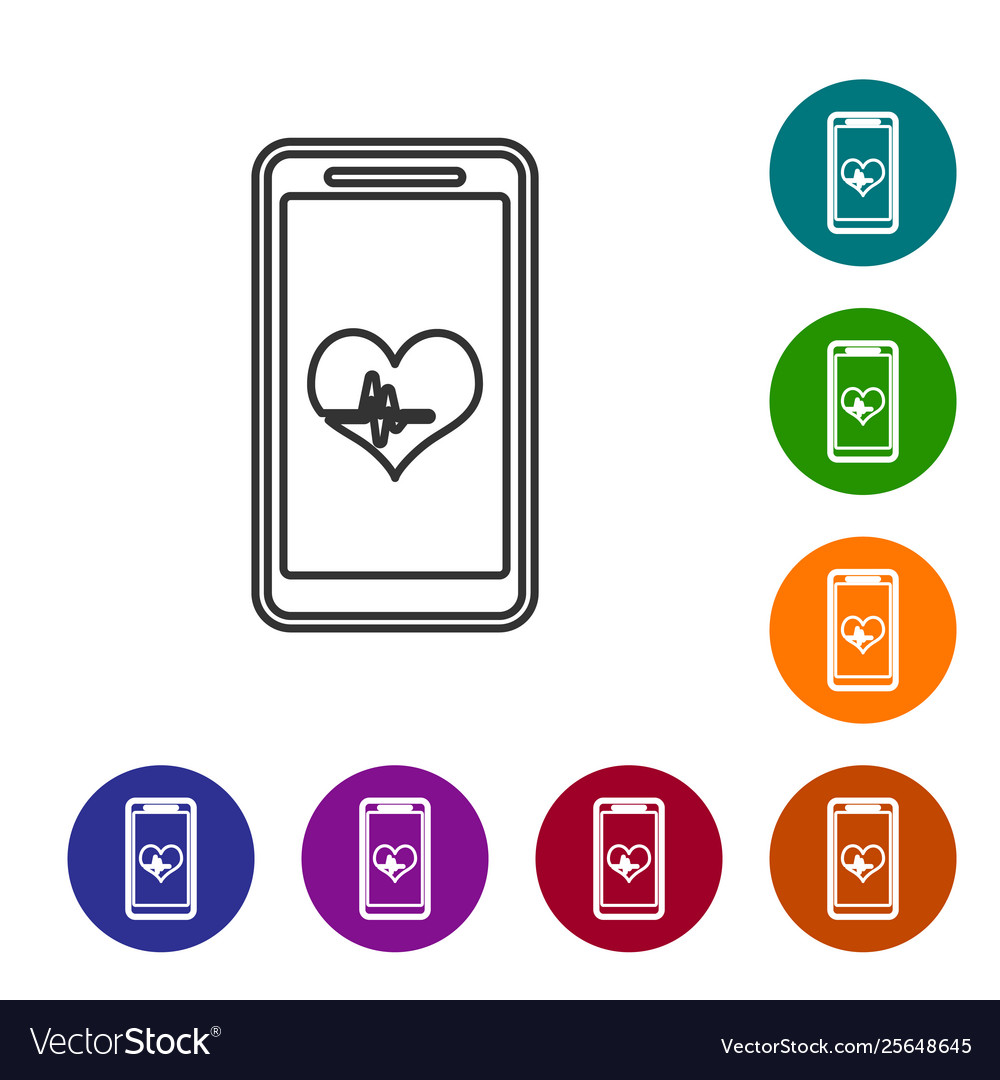 Grey smartphone with heart rate monitor function