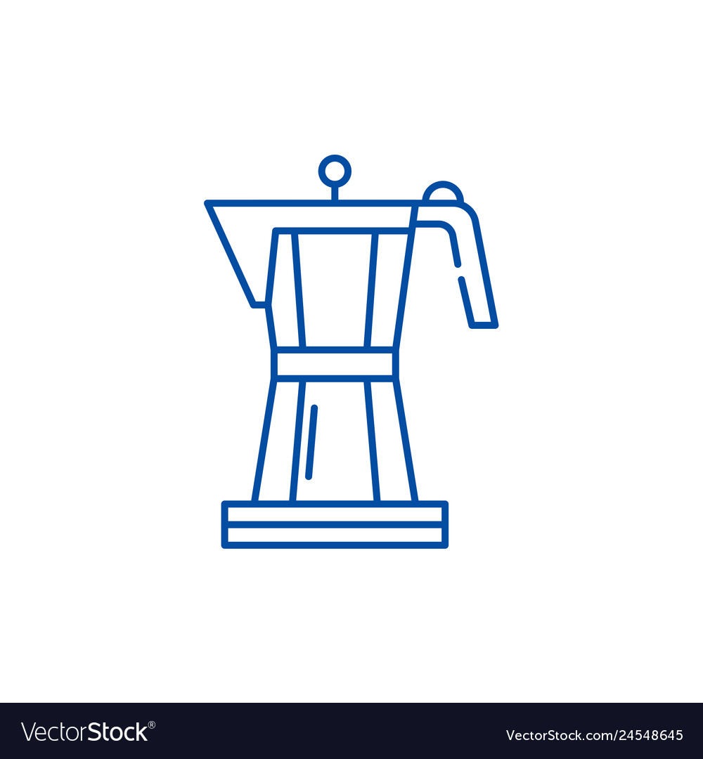 Making coffee line icon concept