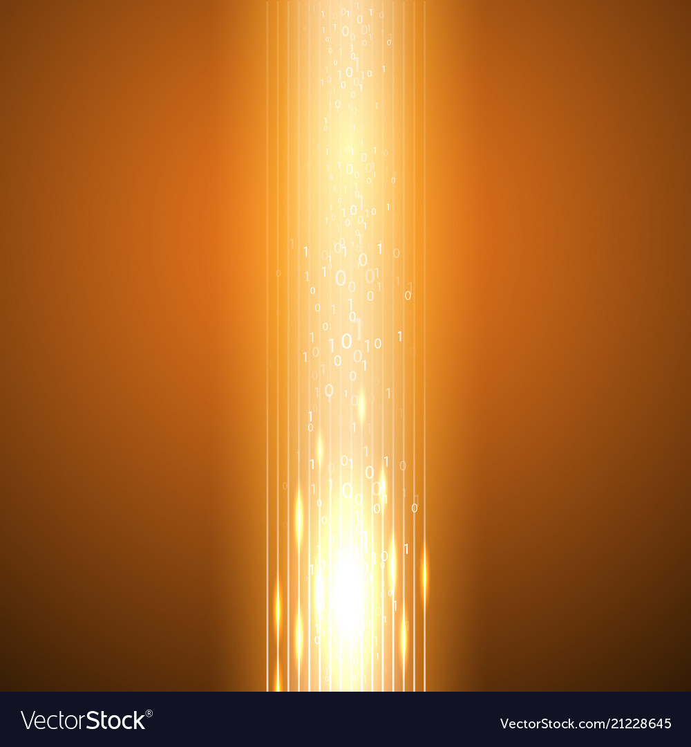 Orange Hintergrund mit Strom von binären Code vector image Orange Hintergrund mit Strom von binären Code