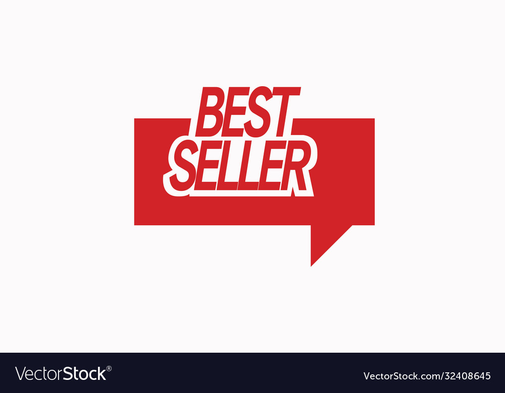 Red best seller icon or sign Royalty Free Vector Image