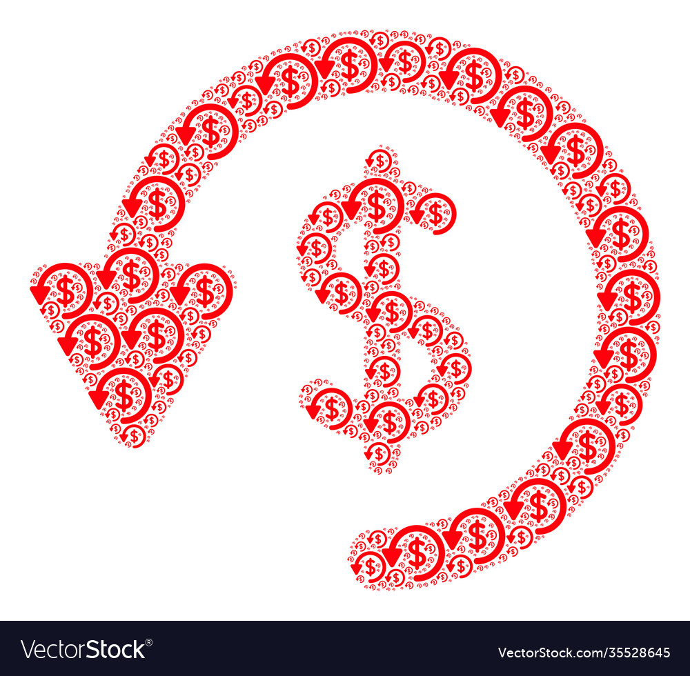 Refund icon recursive composition Vector Image Refund icon recursive composition