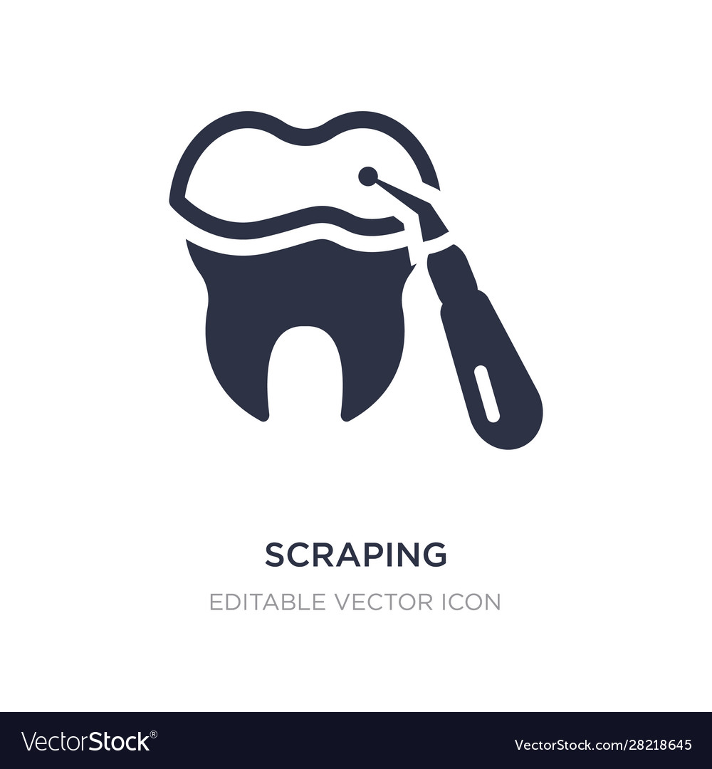 Scraping icon on white background simple element