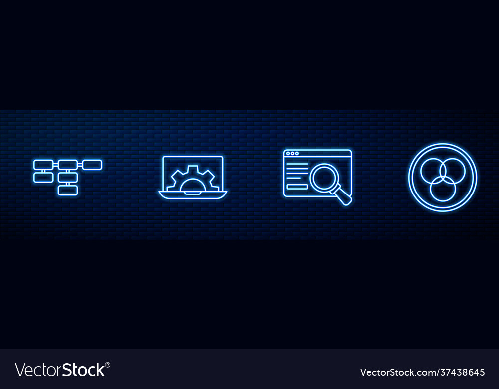 Set line ui or ux design site map web vector image Set line ui or ux design site map web