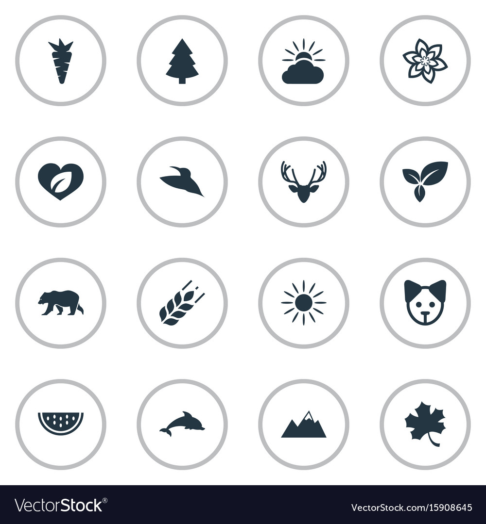 Set of simple bio icons