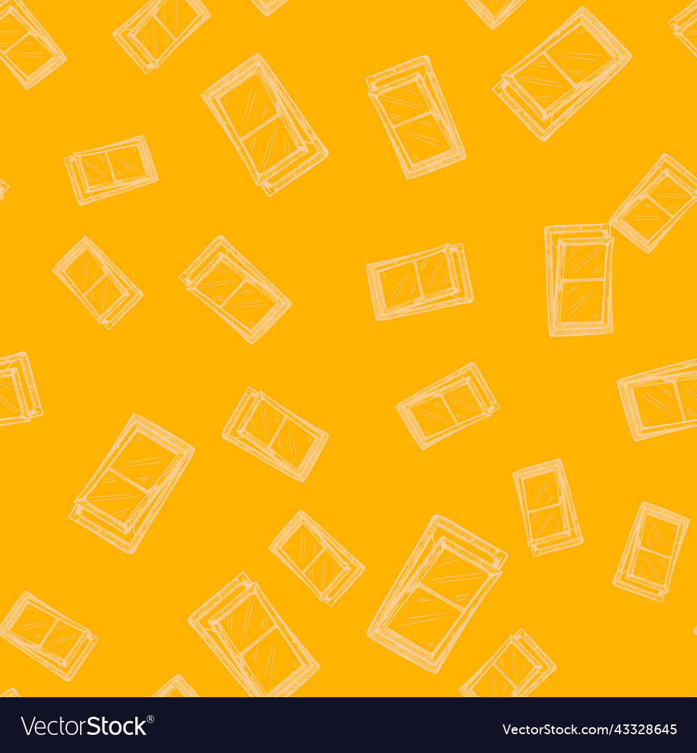 Windows lean forward engraved seamless pattern Vector Image Windows lean forward engraved seamless pattern