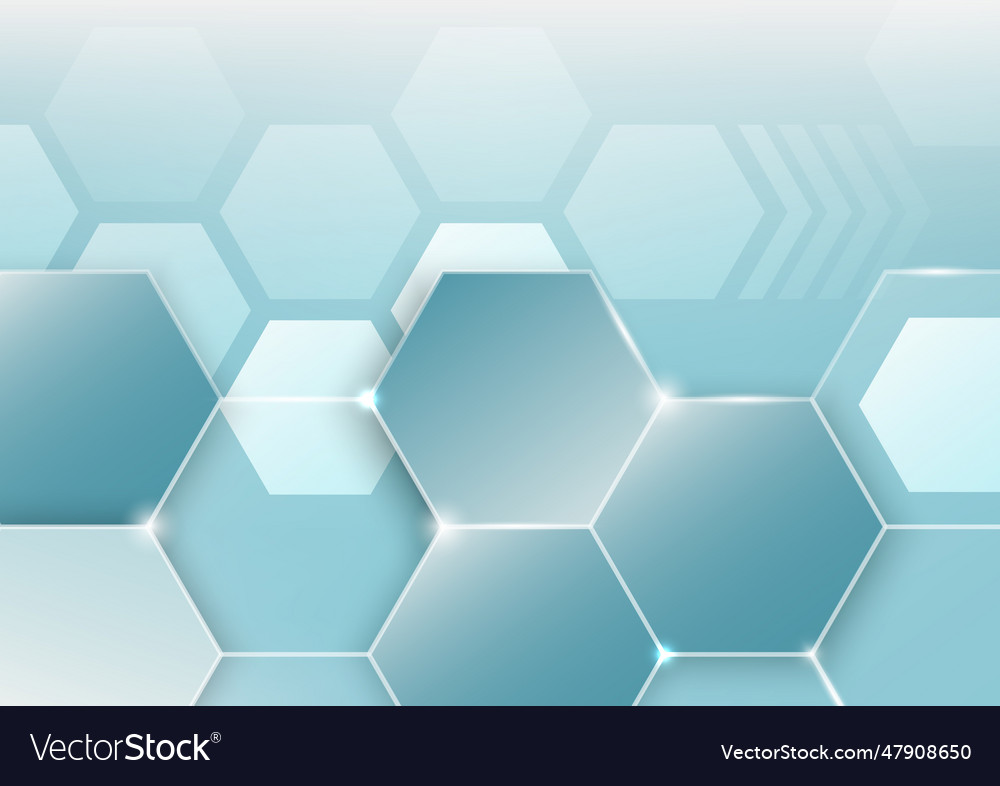 Abstract cube hexagon shape background digital