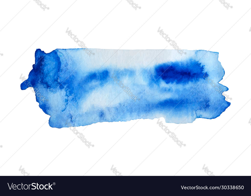 Abstract Watercolor Blue Stain