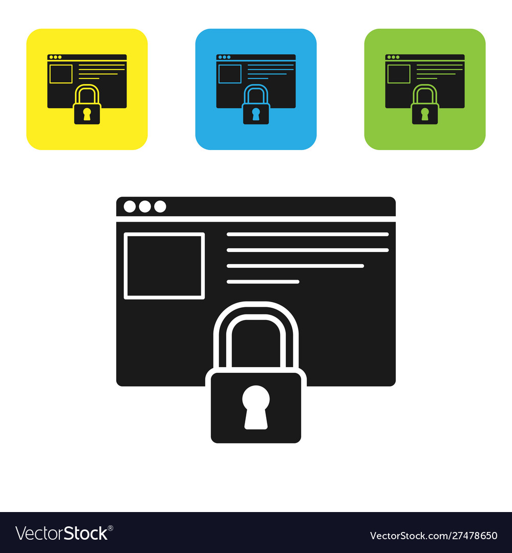 Black secure your site with https ssl icon