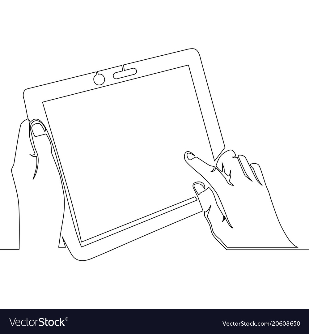 Continuous Line Hand Using Tablet