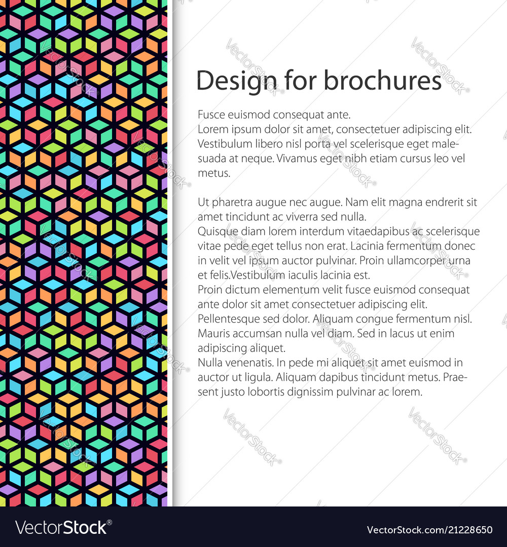 Cover design with seamless pattern vector image Cover design with seamless pattern