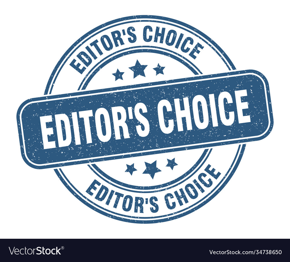 Editors choice stamp label round