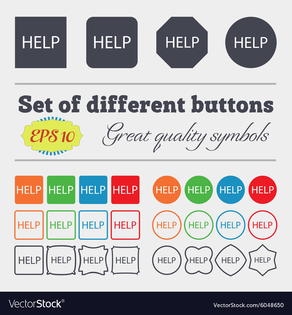 Help point sign icon question symbol big set