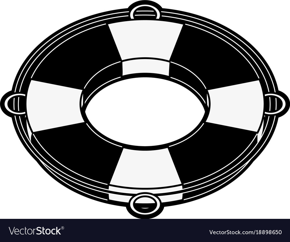 lifesaver boat symbol royalty free vector image