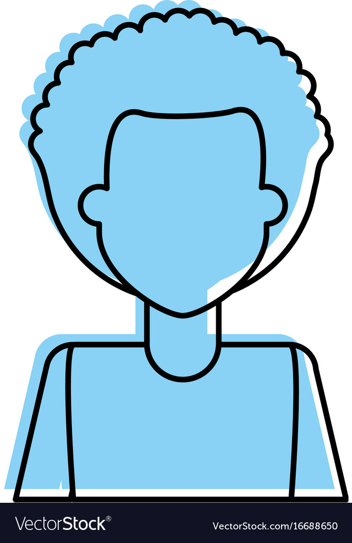 Man with afro avatar icon image