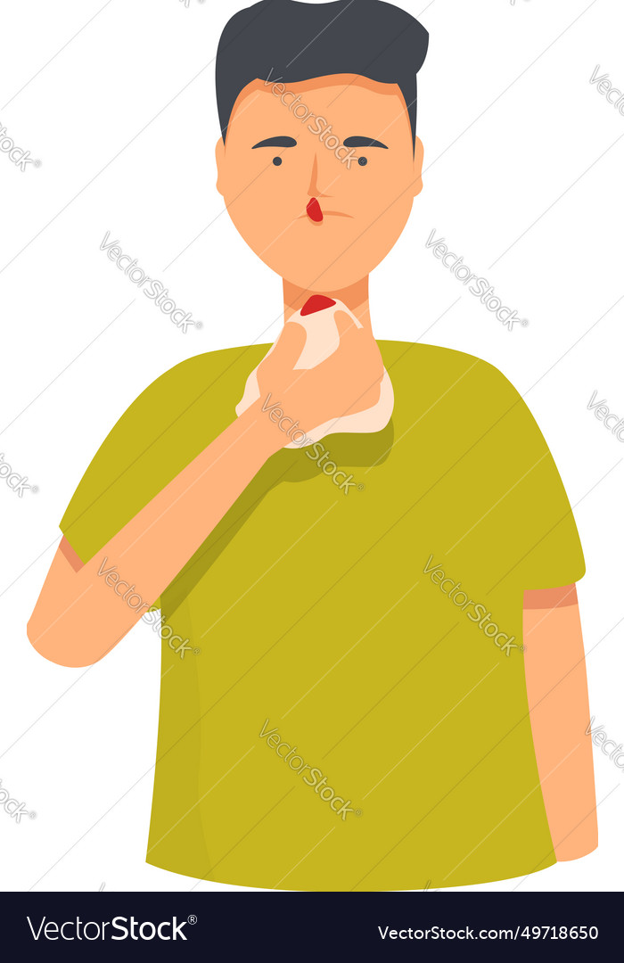 Nosebleed Aliment Icon Cartoon Face Nose Vector Image