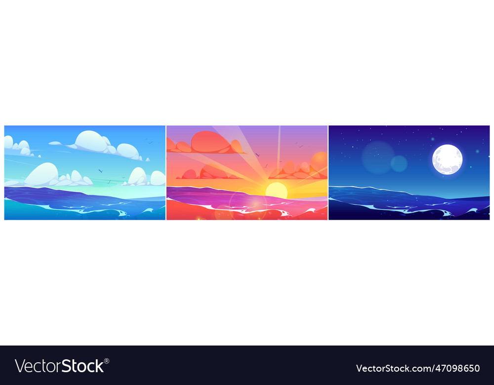 Ocean wave background sea water landscape Vector Image