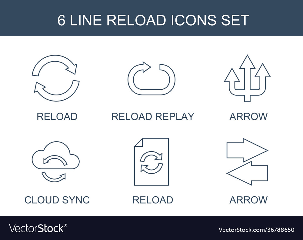 Reload icons Vector Image Reload icons