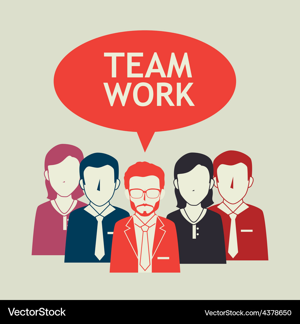 Teamwork design Royalty Free Vector Image - VectorStock