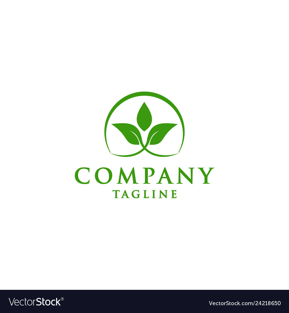 Tree leaf icon design template vector image Tree leaf icon design template