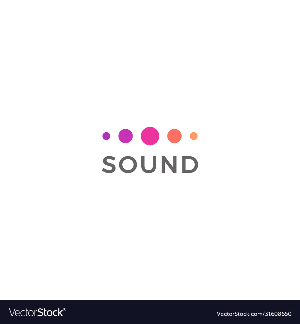 Voice recognition app logo audio equalizer emblem Vector Image